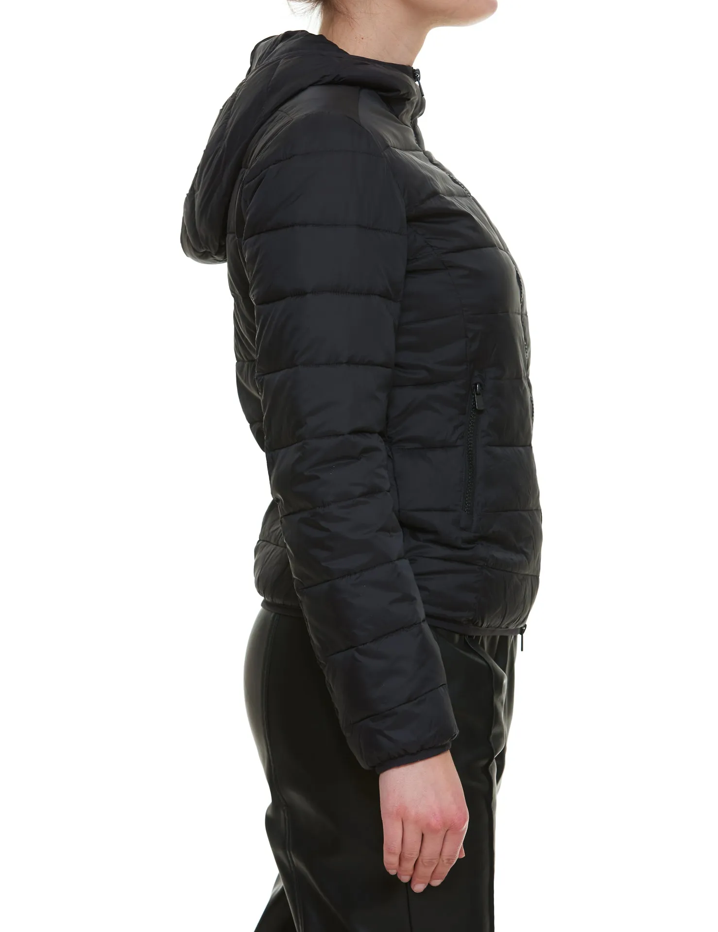 Pinko Logo Patch Hooded Padded Jacket