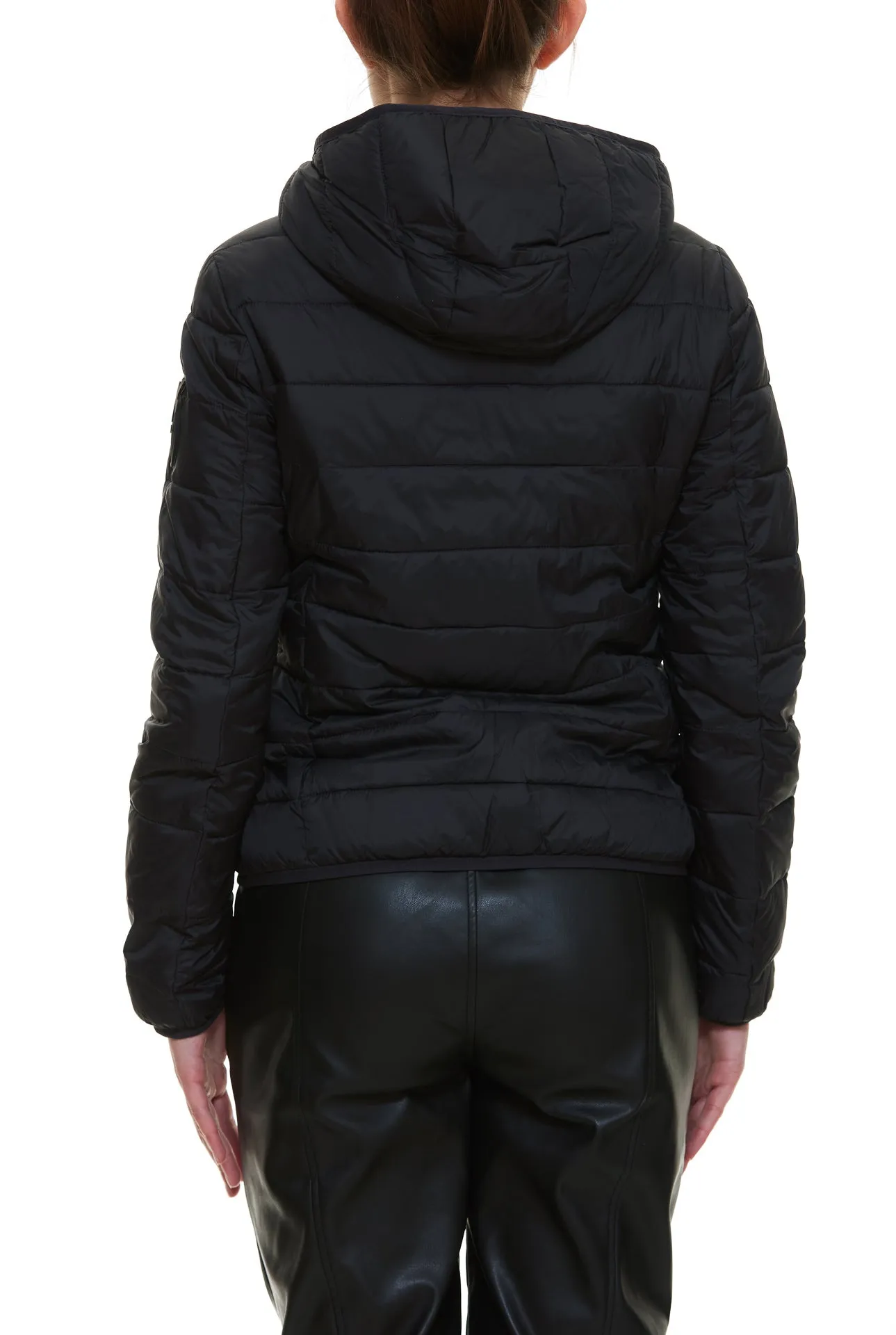 Pinko Logo Patch Hooded Padded Jacket