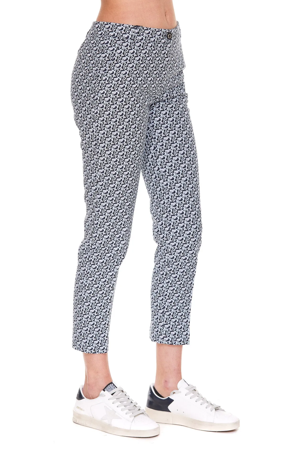 Pinko Monogram Printed Cropped Pants