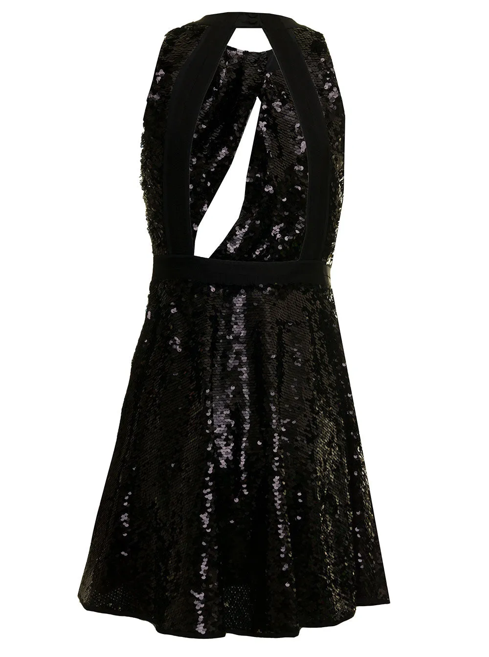 Pinko Open Back Sequin Mini Dress