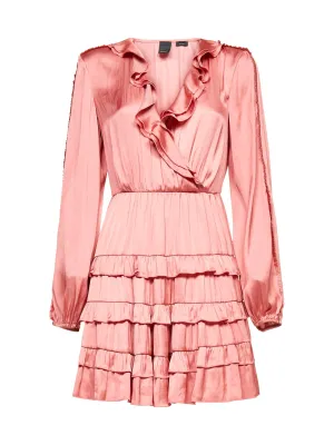 Pinko Ruffled Long-Sleeved Mini Dress