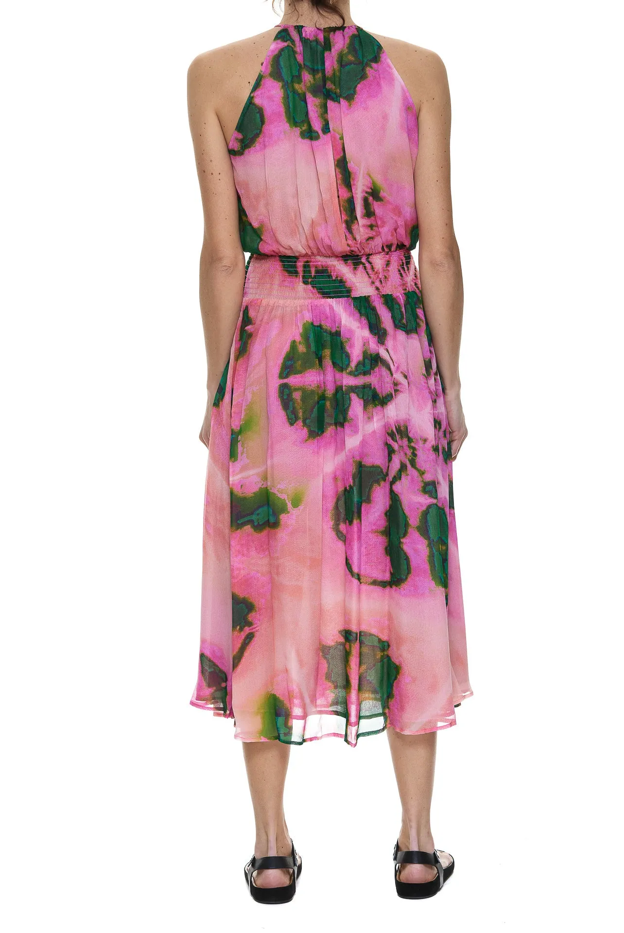 Pinko Tie-Dye Sleeveless Midi Dress