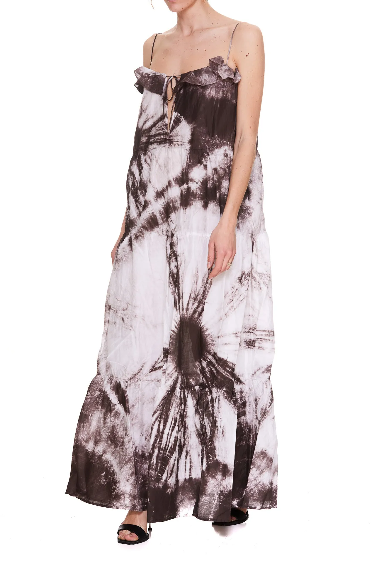 Pinko Tie-Dyed Muslin Maxi Dress