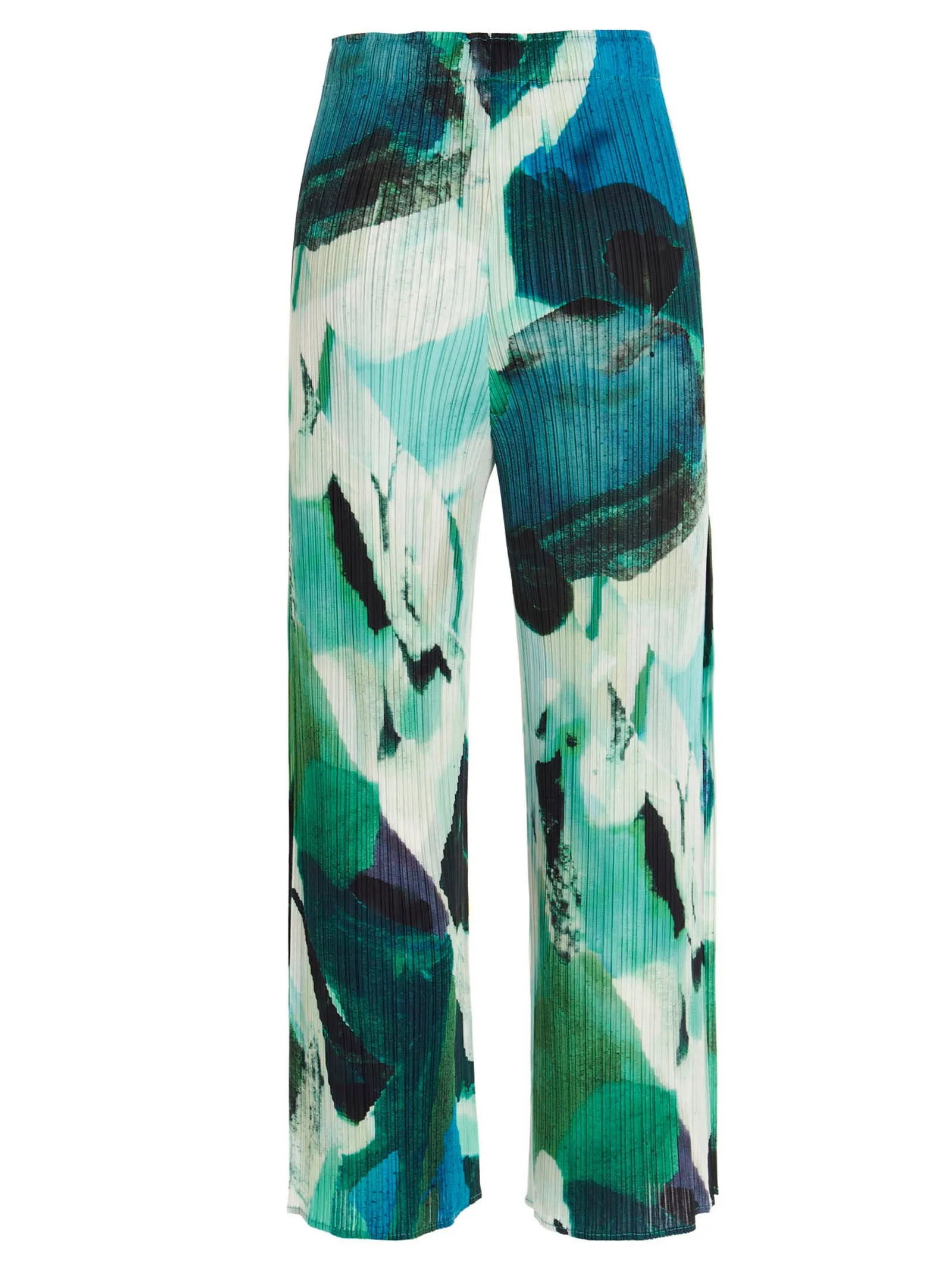 Pleats Please By Issey Miyake Petal Waltz Printed Cropped Pants