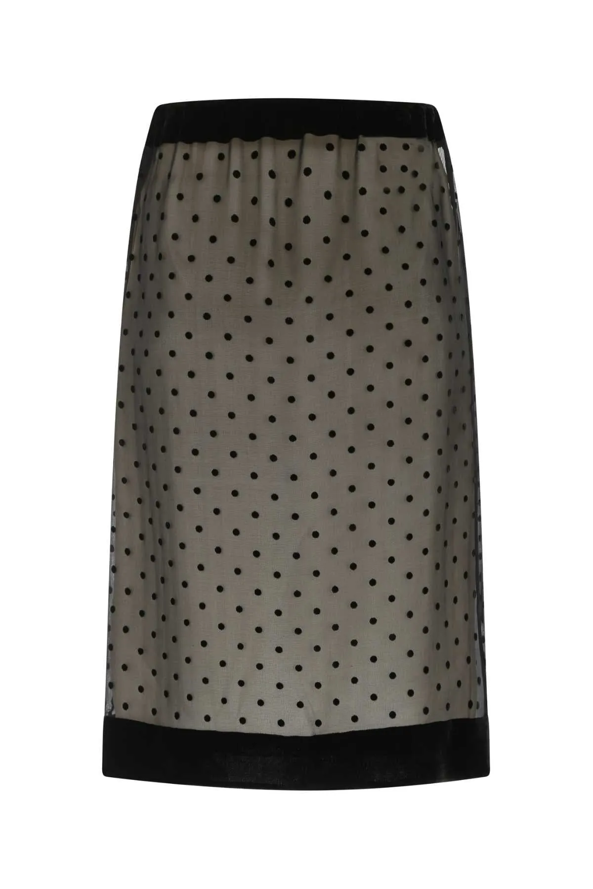 Prada Polka-Dot Midi Skirt