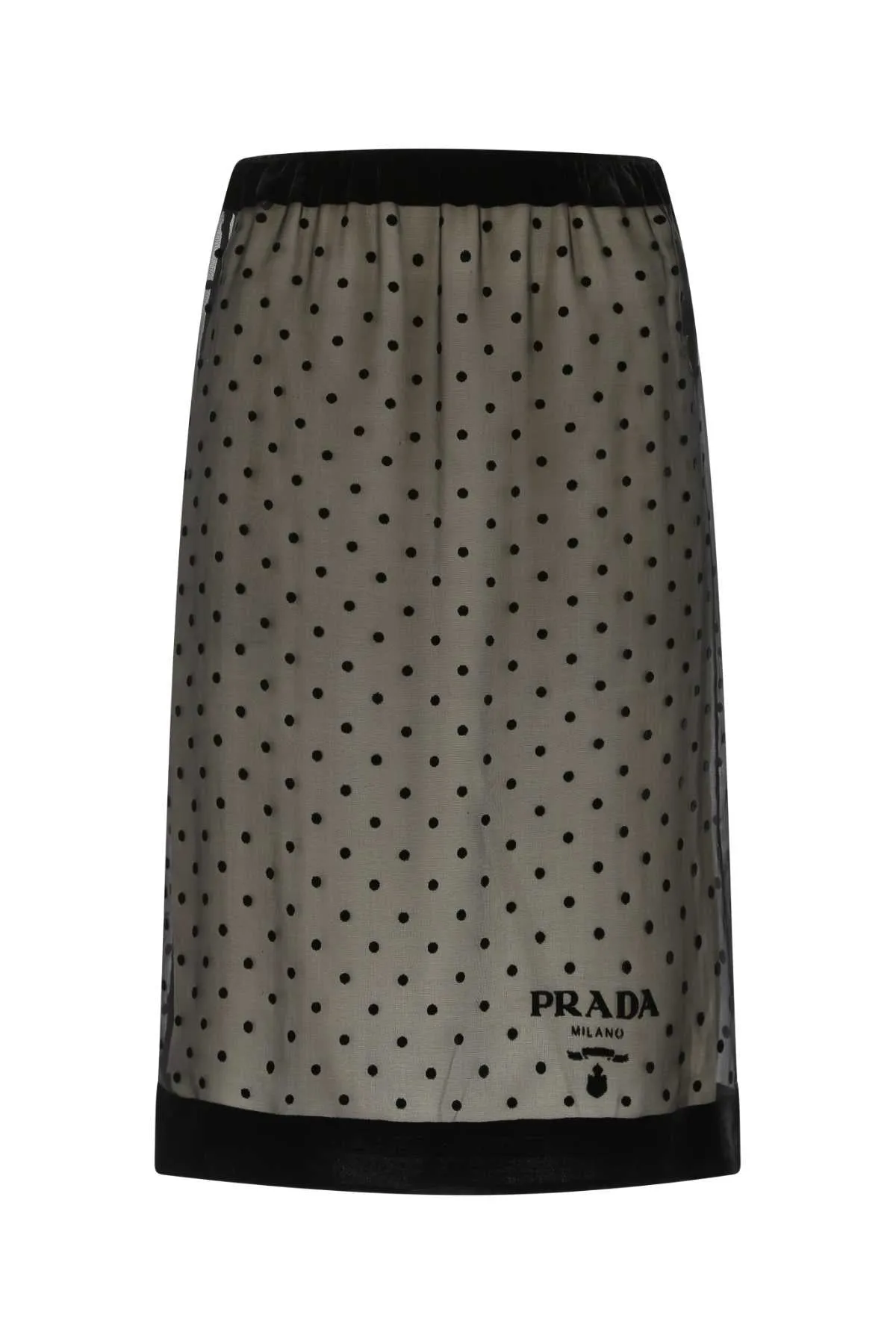 Prada Polka-Dot Midi Skirt
