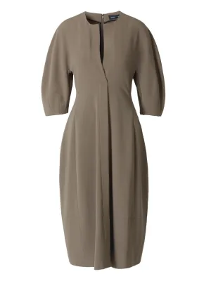 Proenza Schouler Crepe Crewneck Midi Dress