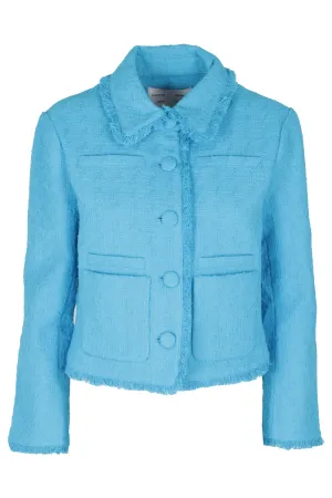 Proenza Schouler White Label Frayed Edge Tweed Jacket