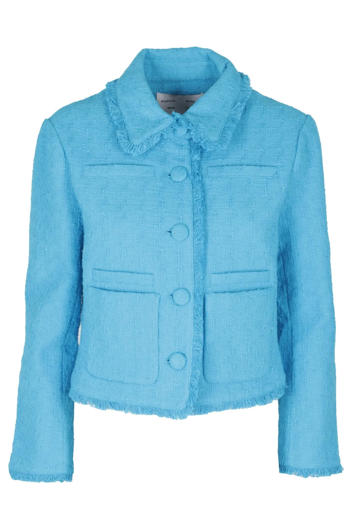 Proenza Schouler White Label Frayed Edge Tweed Jacket