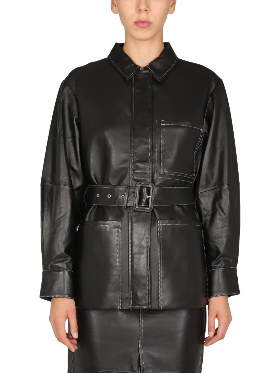 Proenza Schouler White Label Stitching Detail Belted Jacket