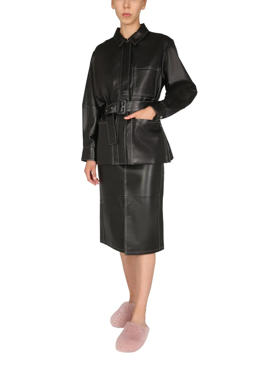 Proenza Schouler White Label Stitching Detail Belted Jacket