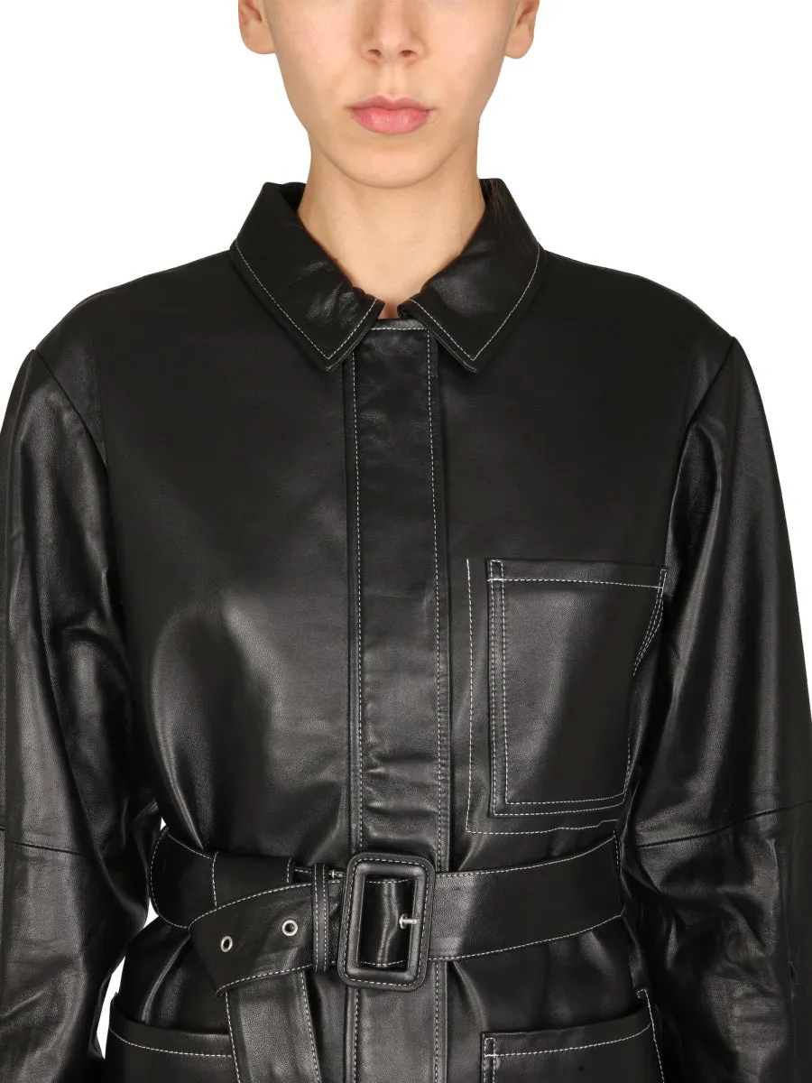 Proenza Schouler White Label Stitching Detail Belted Jacket