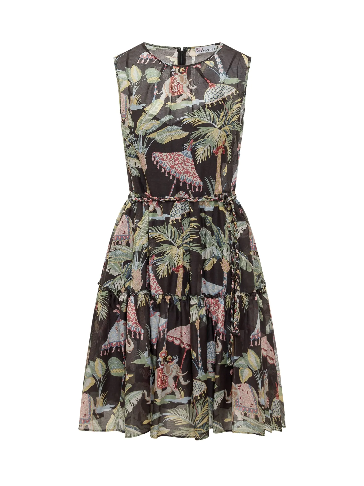 REDValentino Allover Graphic Print Sleeveless Dress