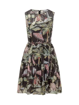 REDValentino Allover Graphic Print Sleeveless Dress