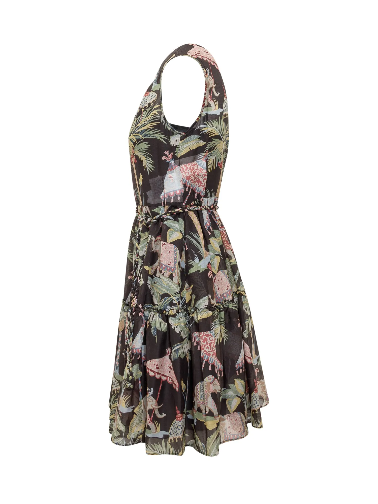 REDValentino Allover Graphic Print Sleeveless Dress