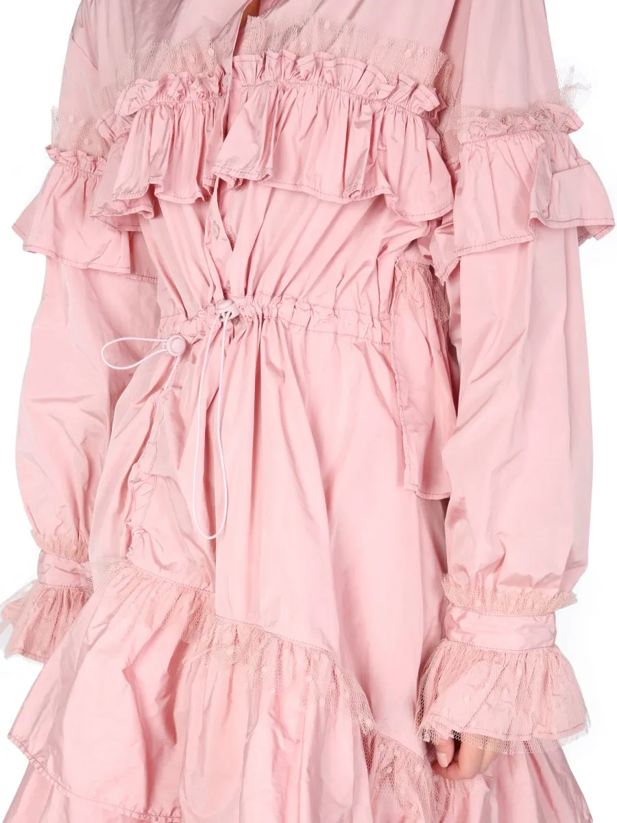 REDValentino Asymmetric Ruffled Taffeta Dress