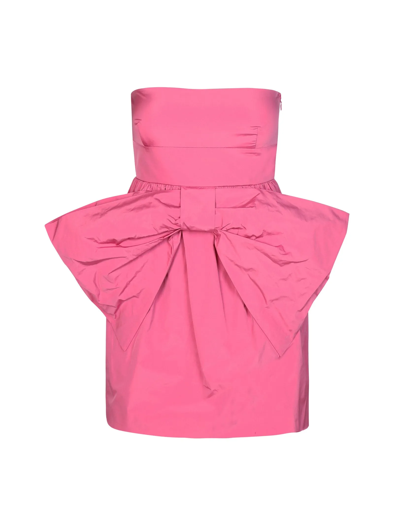 REDValentino Bow-Detailed Strapless Mini Dress