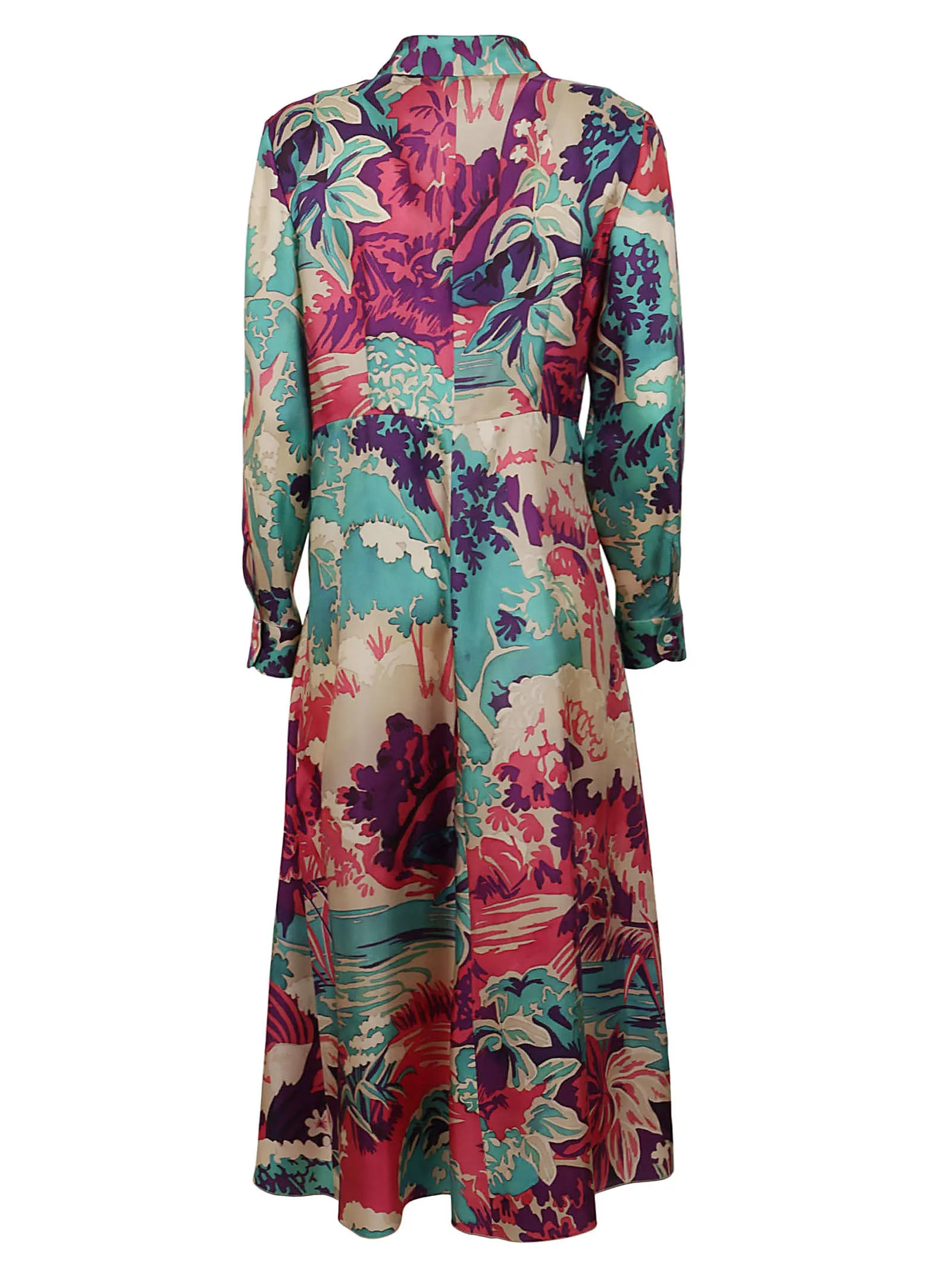 REDValentino Forest Printed Midi Shirt Dress