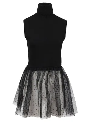 REDValentino Lace-Detailed High-Neck Top