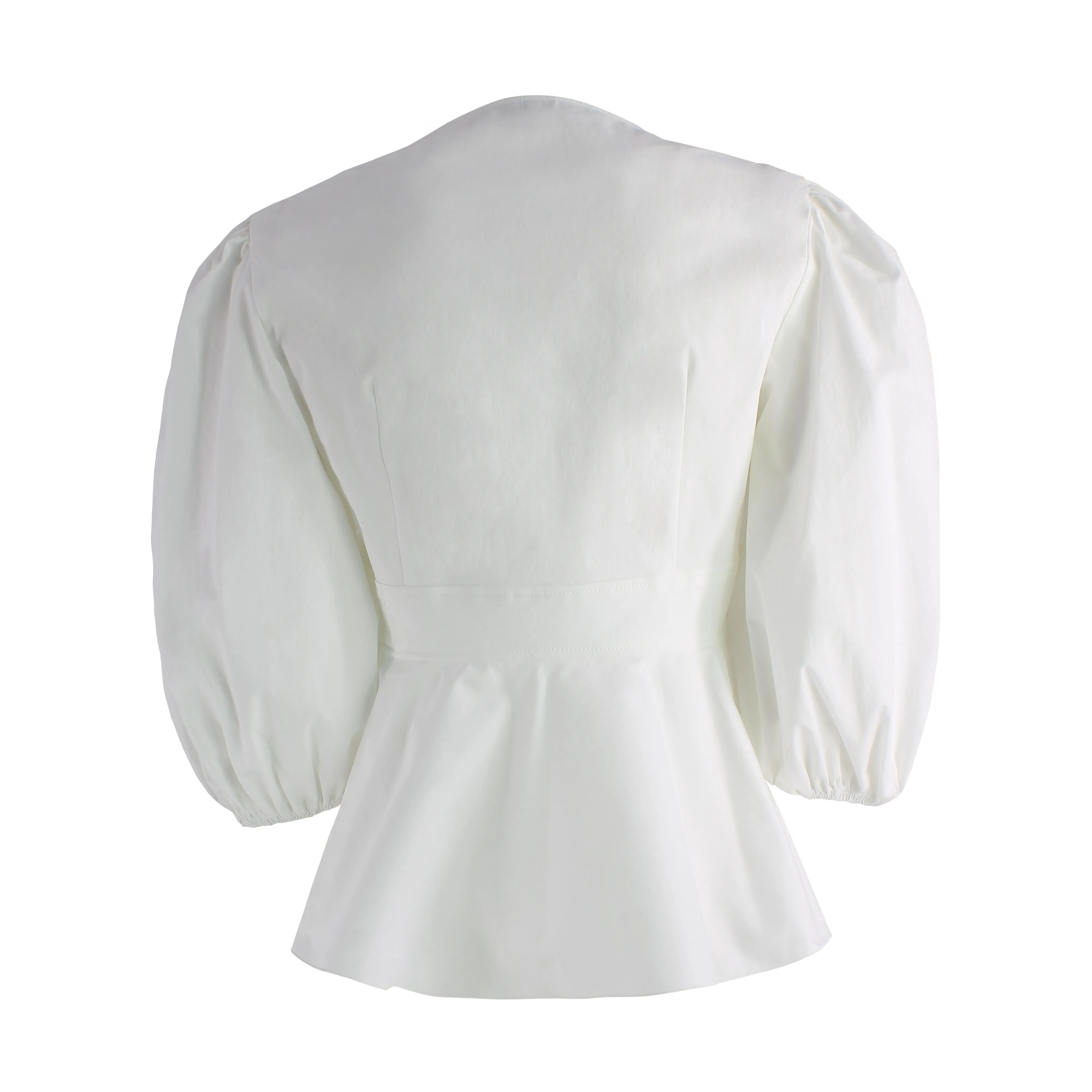 REDValentino Puff Sleeved Poplin Top