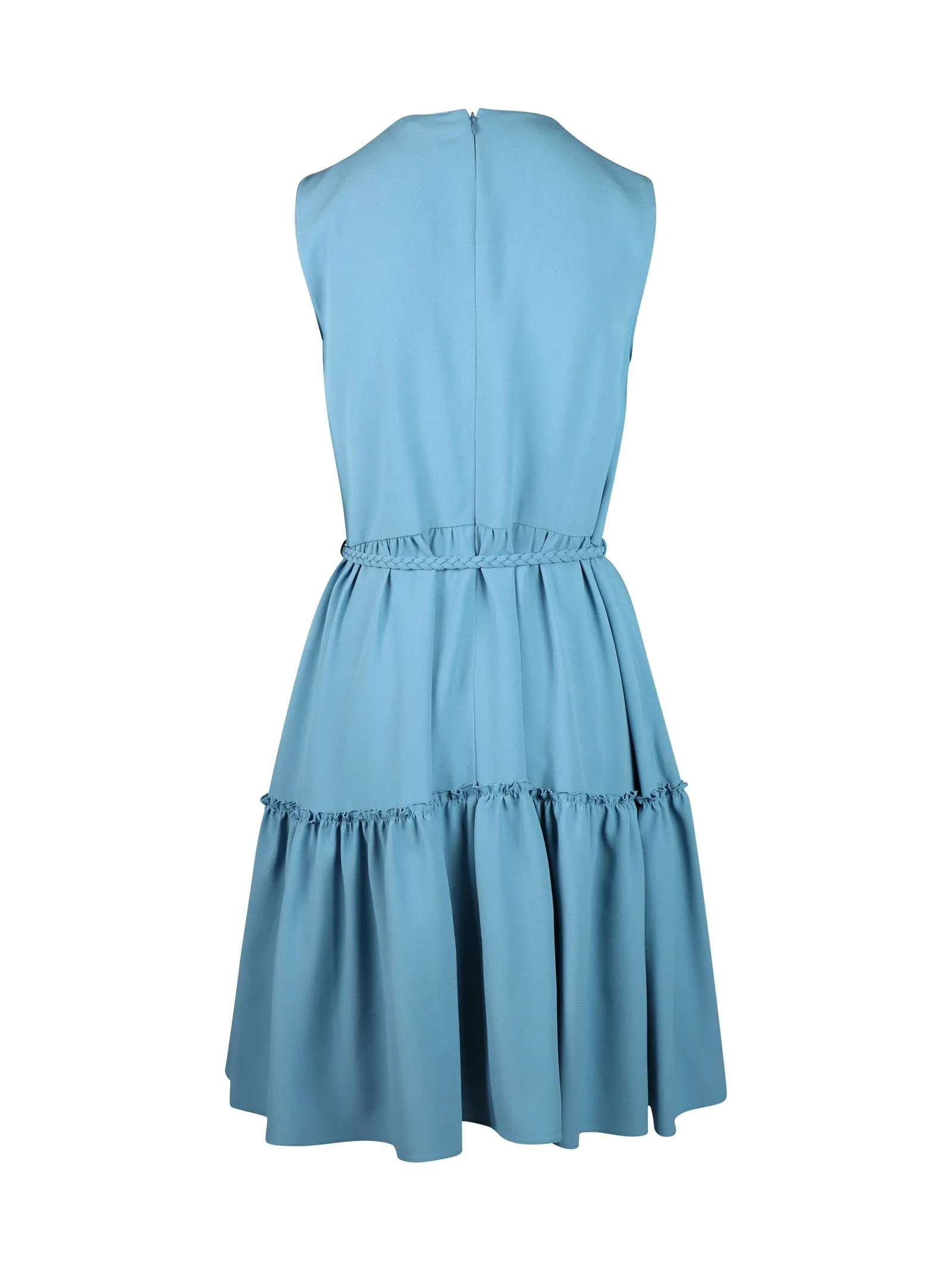 REDValentino Sleeveless Drawstring Crewneck Dress