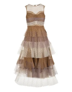 REDValentino Sleeveless Flared Midi Dress