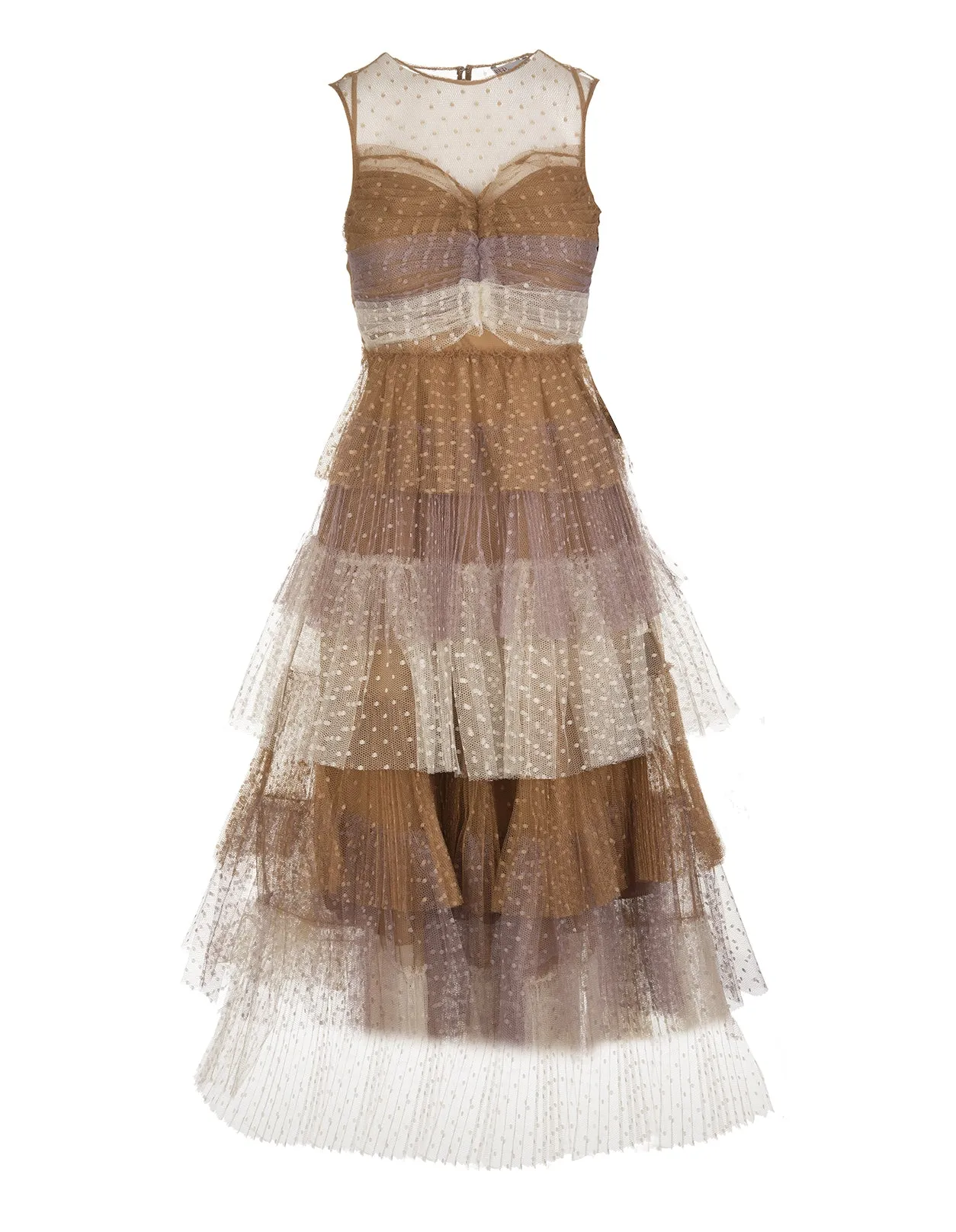 REDValentino Sleeveless Flared Midi Dress