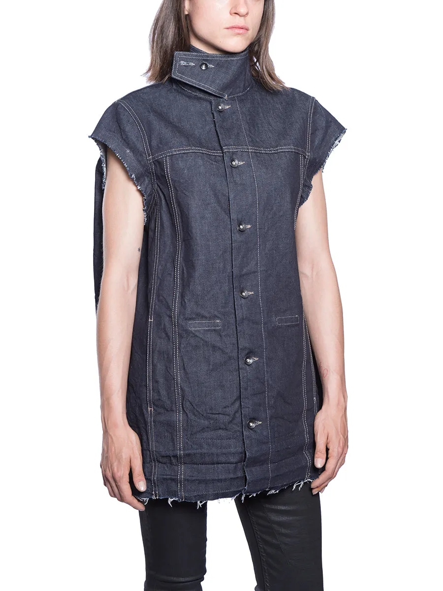 Rick Owens DRKSHDW Buttoned High Neck Jacket