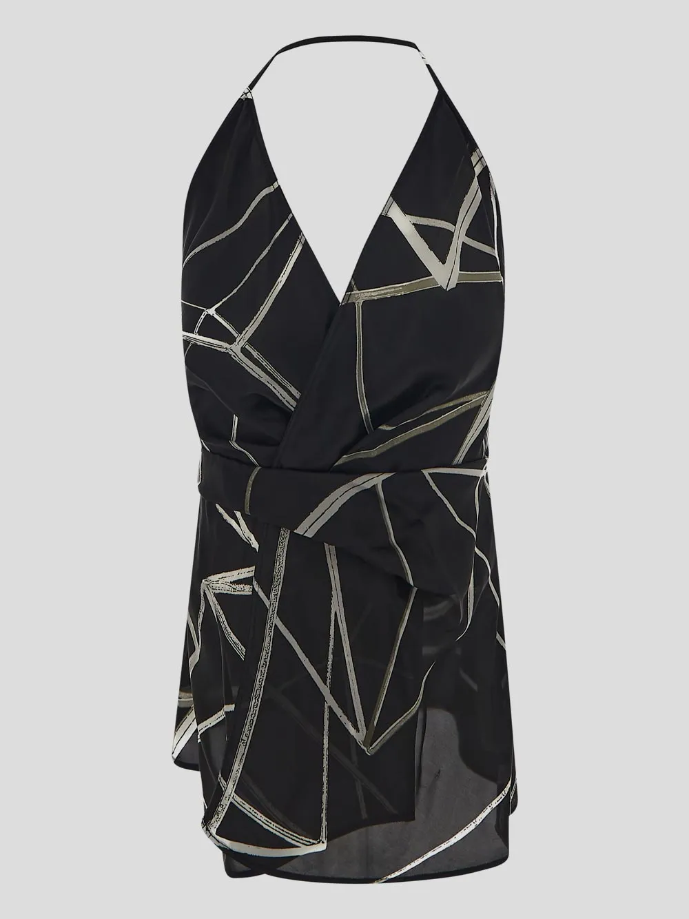 Rick Owens Graphic-Printed V-Neck Top