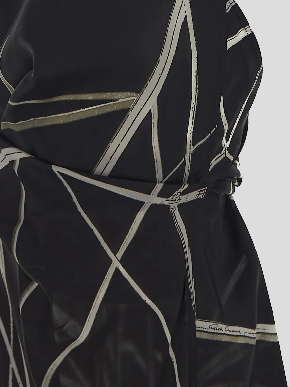 Rick Owens Graphic-Printed V-Neck Top