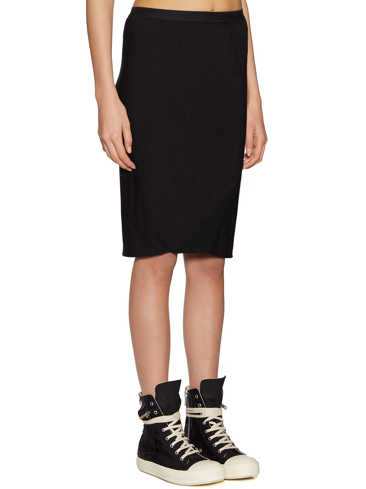 Rick Owens Lilies Ruched Pencil Skirt