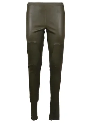 Rick Owens Low Waisted Leather Leggings