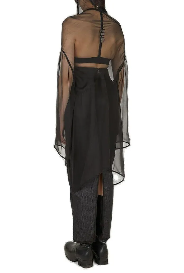 Rick Owens Moody High Neck Long Sleeved Top