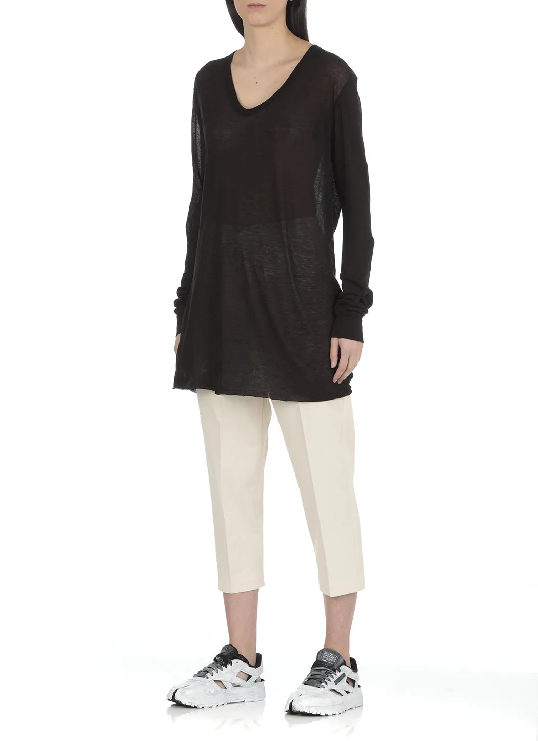 Rick Owens Semi-Sheer Long-Sleeved T-Shirt