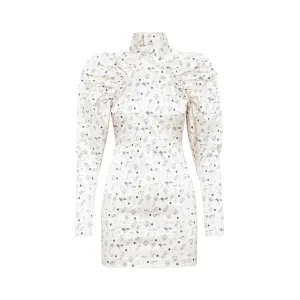 ROTATE Allover Contrast Print Mini Dress