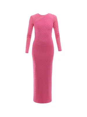 ROTATE Isadora Logo Printed Maxi Dress