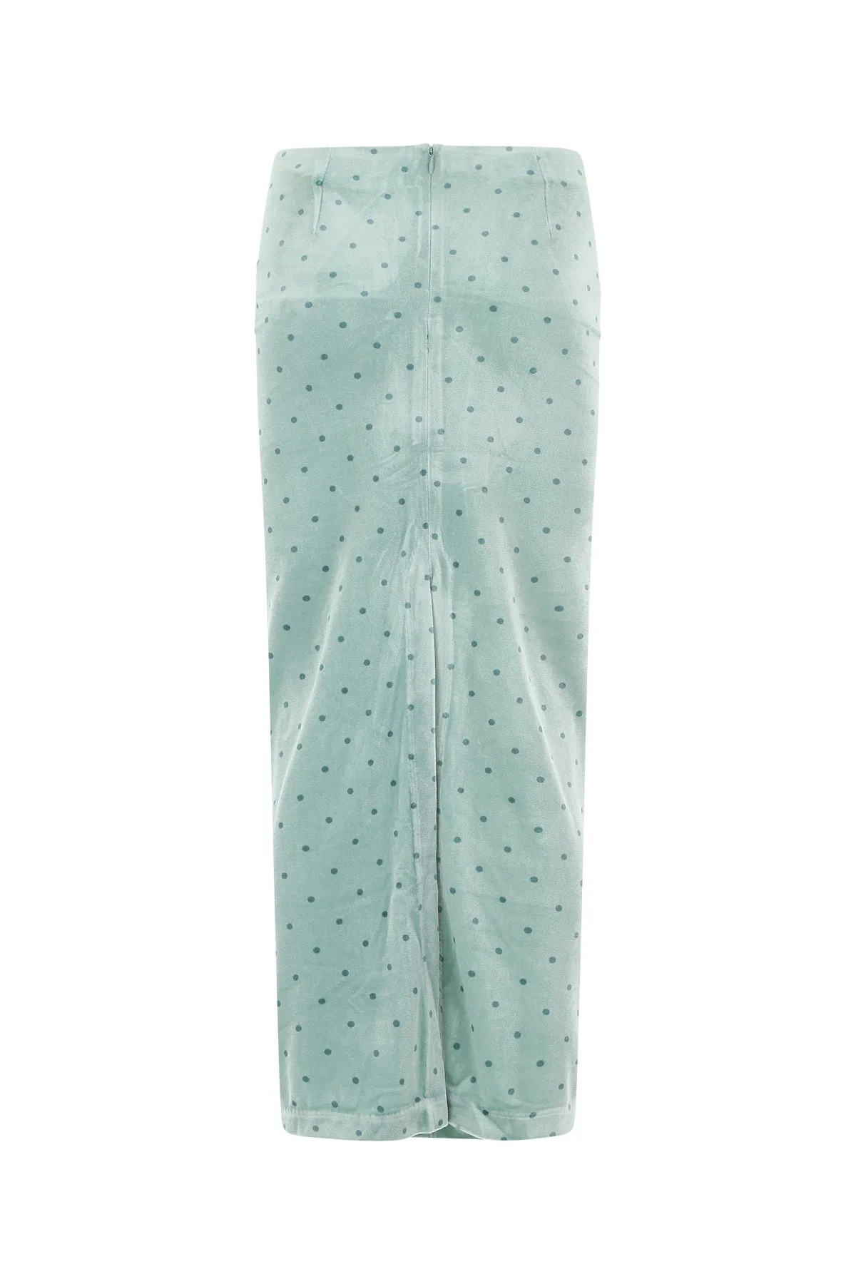 ROTATE Polka-Dot Gathered Detail Drawstring Skirt