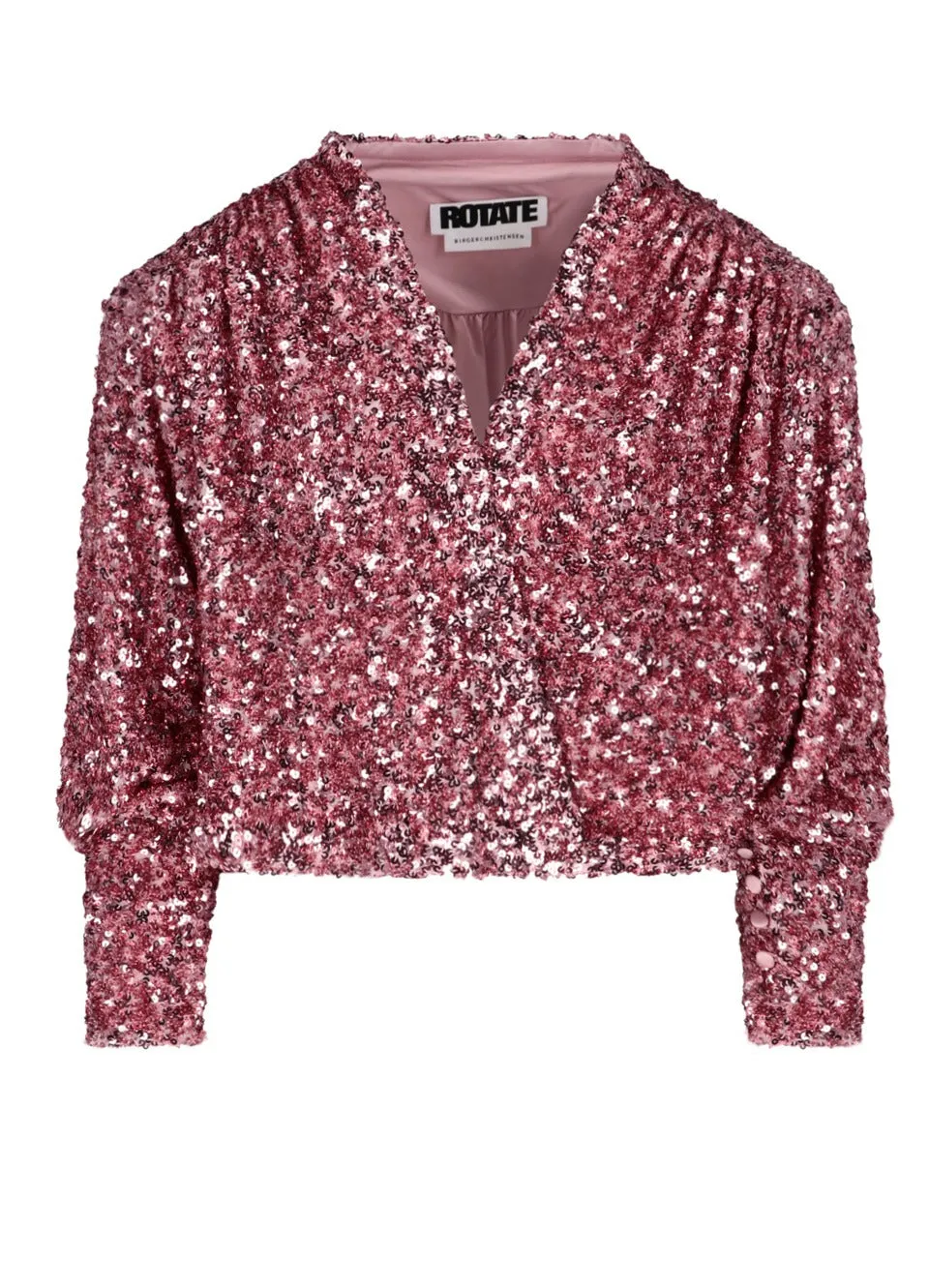 ROTATE Sequin Embellished Cropped Top