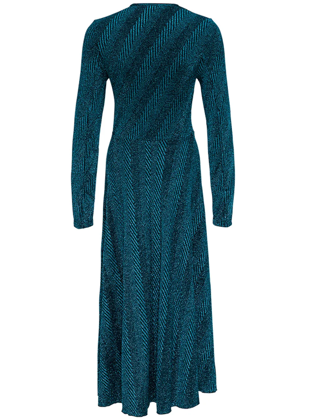 ROTATE V-Neck Long-Sleeved Maxi Dress