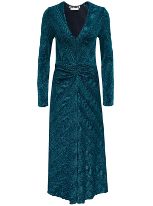 ROTATE V-Neck Long-Sleeved Maxi Dress