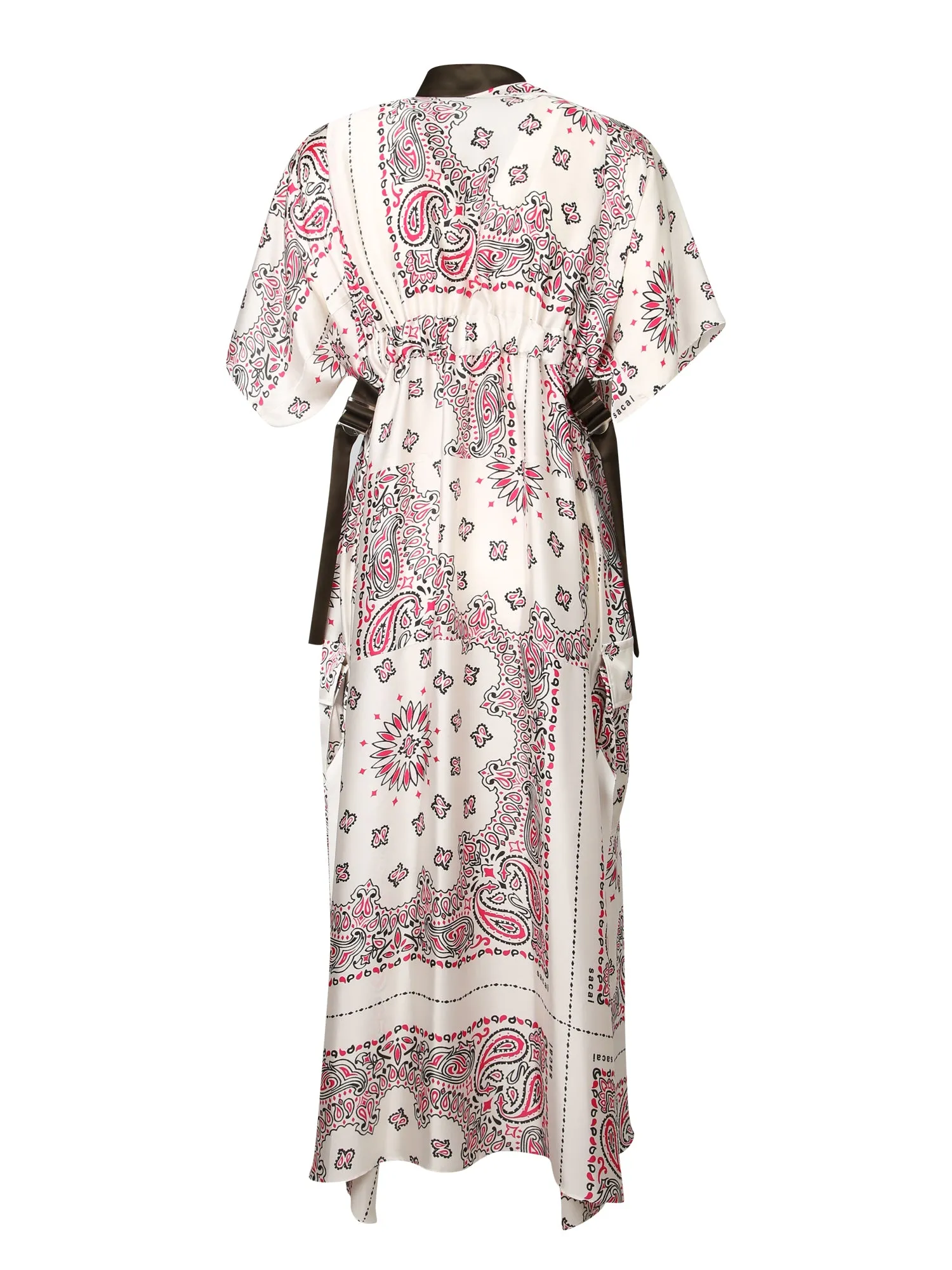Sacai Bandana Printed Drawstring Midi Dress