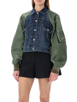 Sacai Buttoned Long-Sleeved Bomber Jacket