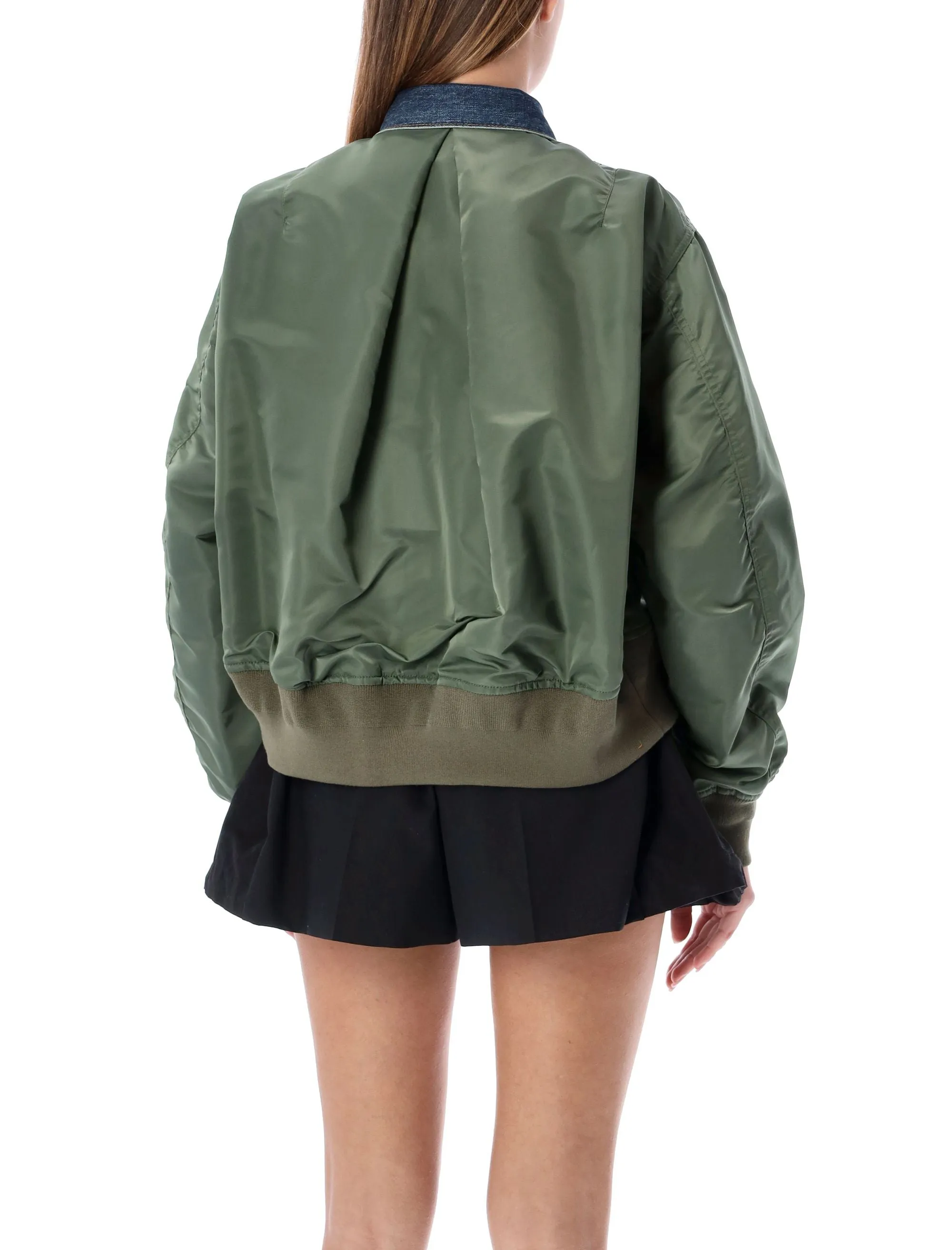 Sacai Buttoned Long-Sleeved Bomber Jacket
