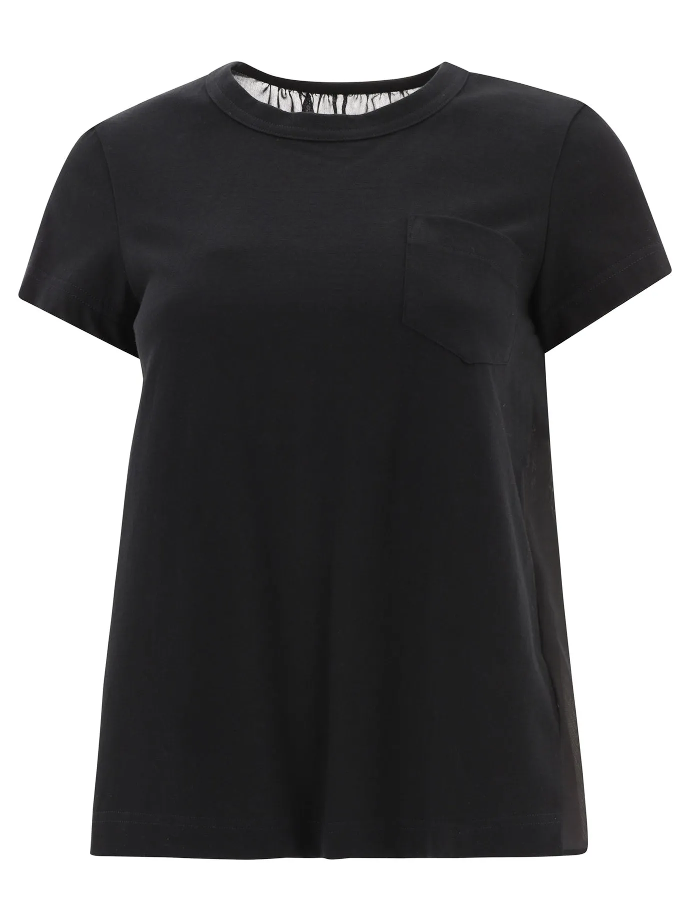 Sacai Panelled Lace Detailed T-Shirt