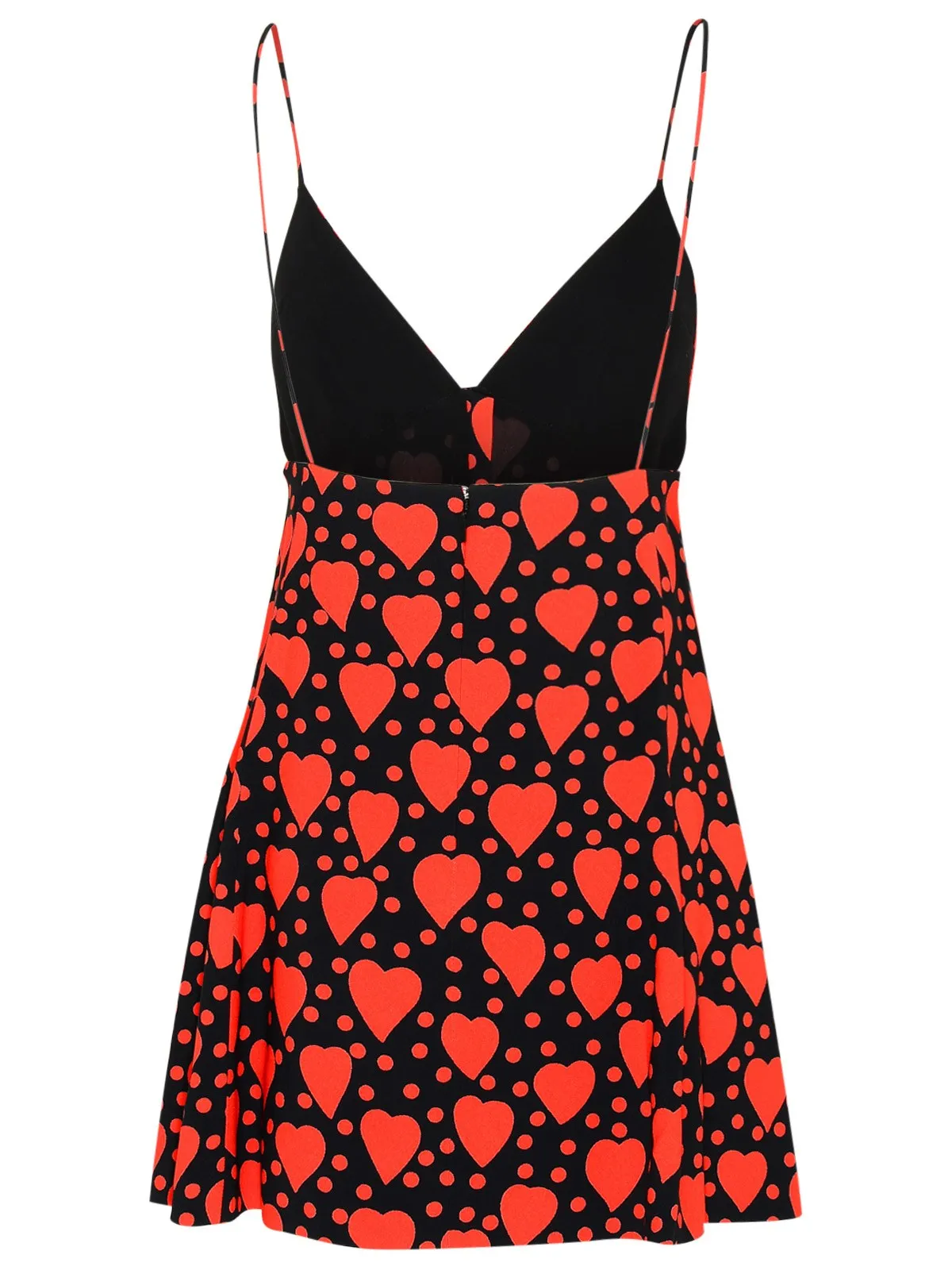 Saint Laurent Heart Polka-Dot Printed Dress