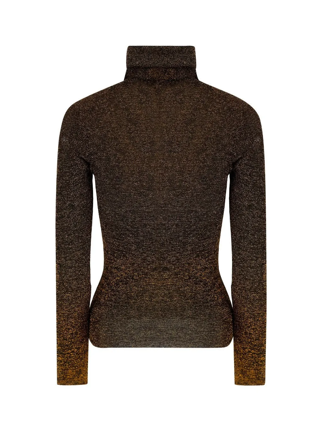 Saint Laurent Metallic Turtleneck Knitted Top