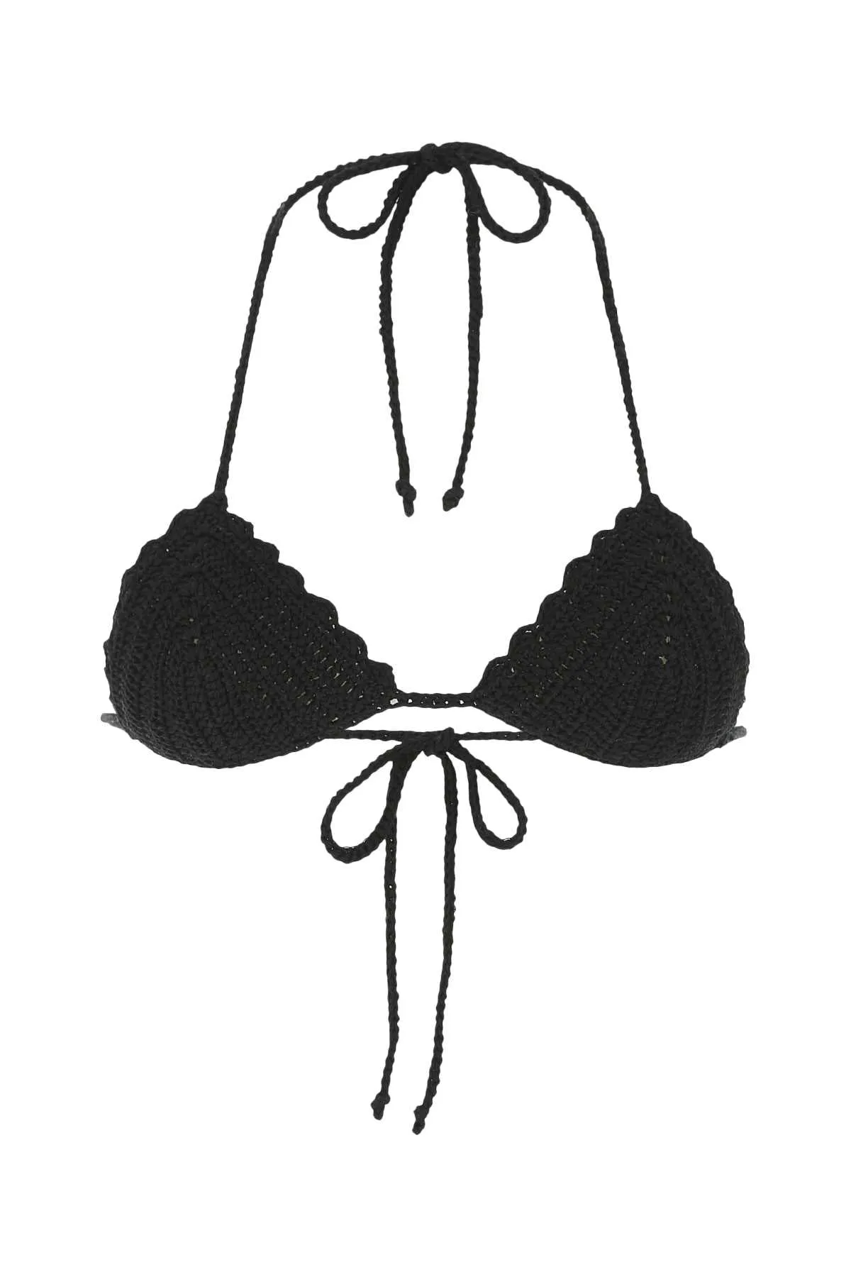 Saint Laurent Triangle Crochet Bikini Top