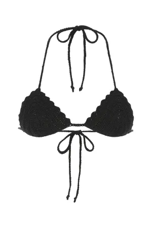 Saint Laurent Triangle Crochet Bikini Top