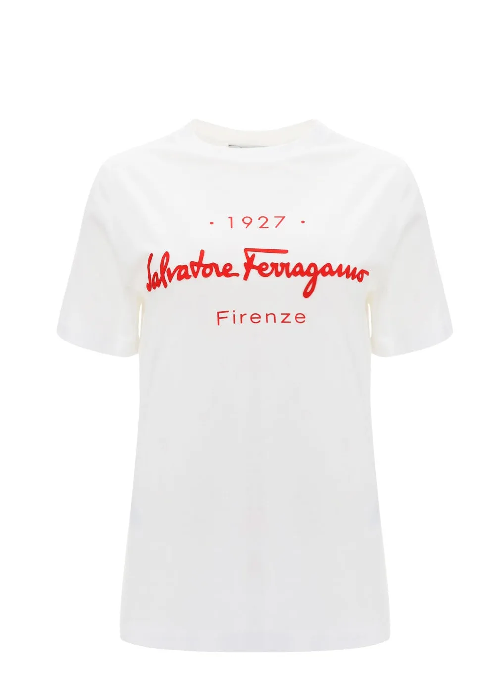 Salvatore Ferragamo Logo Printed Crewneck T-Shirt