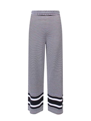 Salvatore Ferragamo Striped Wide-Leg Pants